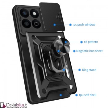 5in1 smūgiams atsparus dėklas su kameros apsauga - juodas (Huawei Honor 200 Smart) 5in1 smūgiams atsparus dėklas su kameros apsauga - juodas (Huawei Honor 200 Smart)